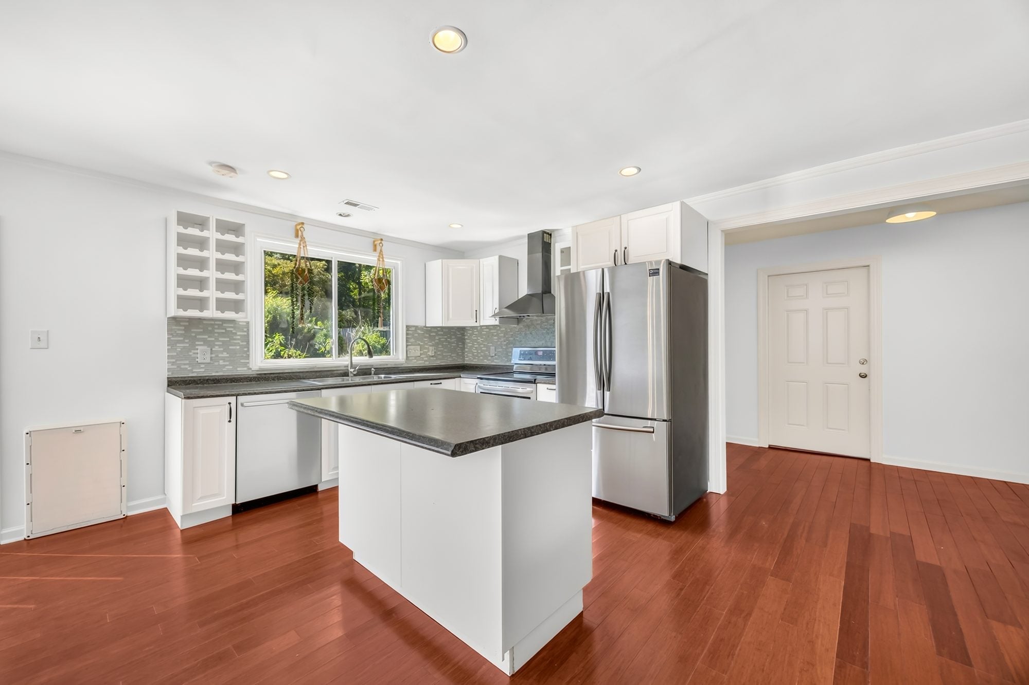 Kitchen island in a Charlotte move-up home