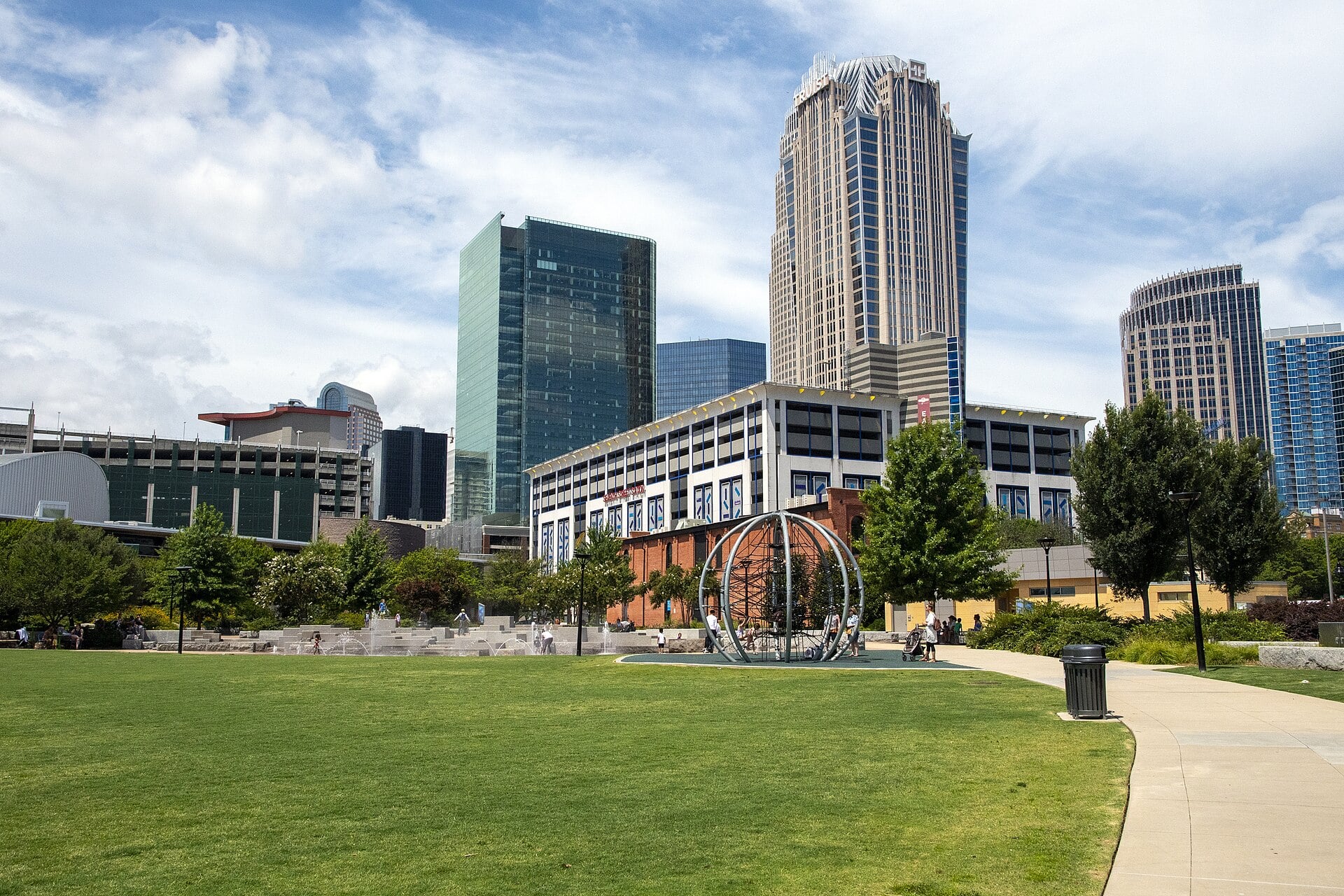 Uptown Charlotte skyline from Romare Bearden Park